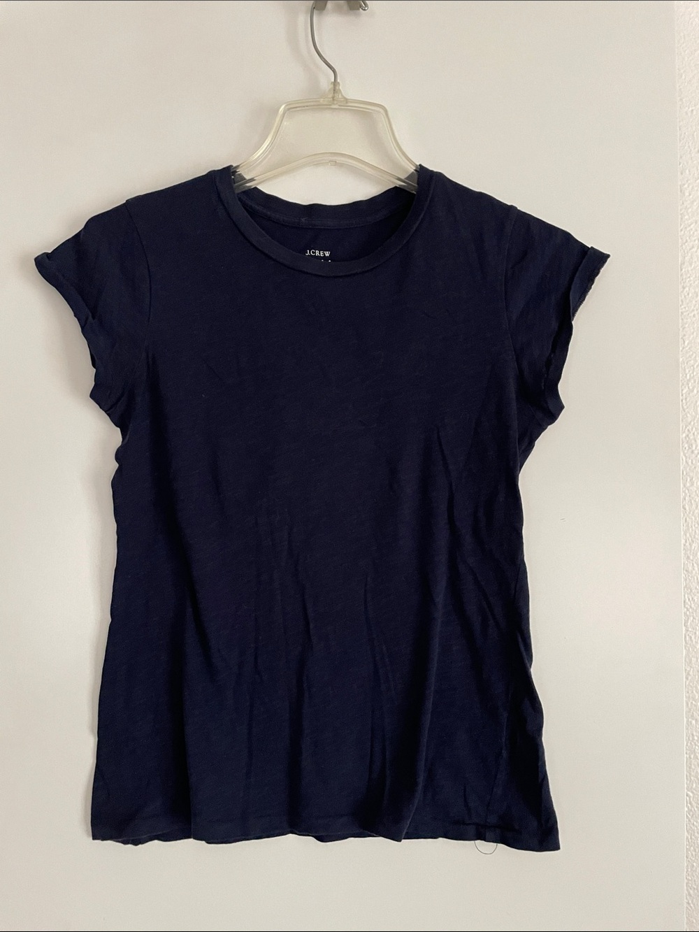 J. CREW Cotton Navy Blue Short Sleeve T Shirt Top Crew Neck